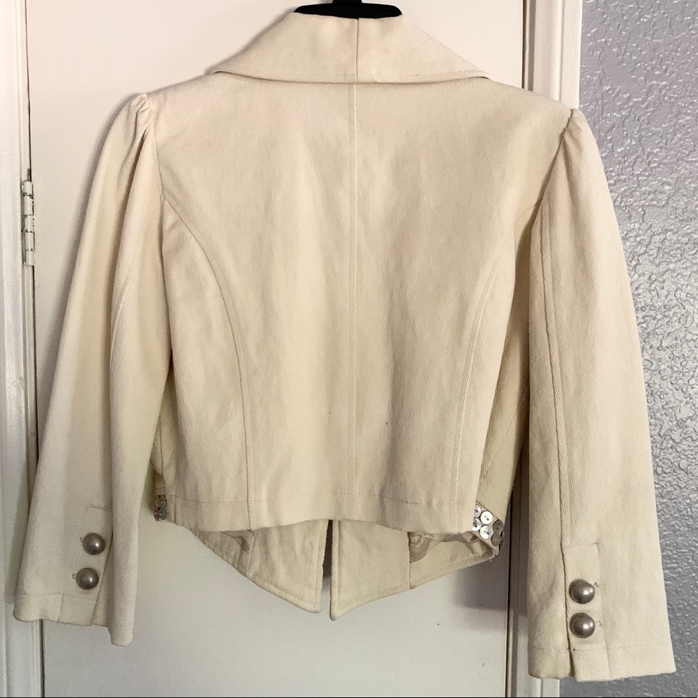NEW Embellished sparkle denim jacket Size Small - Picture 5 of 5